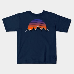 Mountain Sunset Vista Design Kids T-Shirt